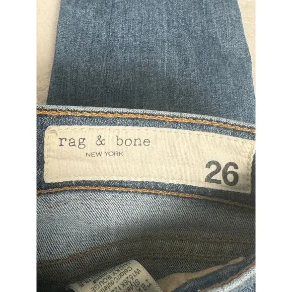 Rag & Bone Ankle Skinny Jean in Lucky Rouge Size 26